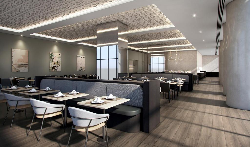 Oakwood Premier Melbourne Aparthotel Bagian luar foto The interior of the restaurant