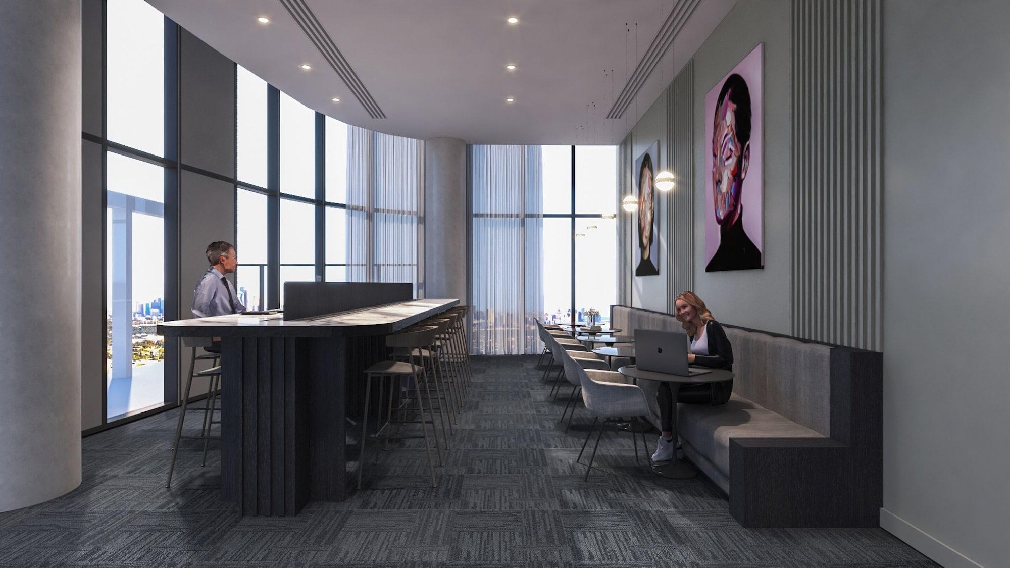 Oakwood Premier Melbourne Aparthotel Bagian luar foto The lounge at the airport