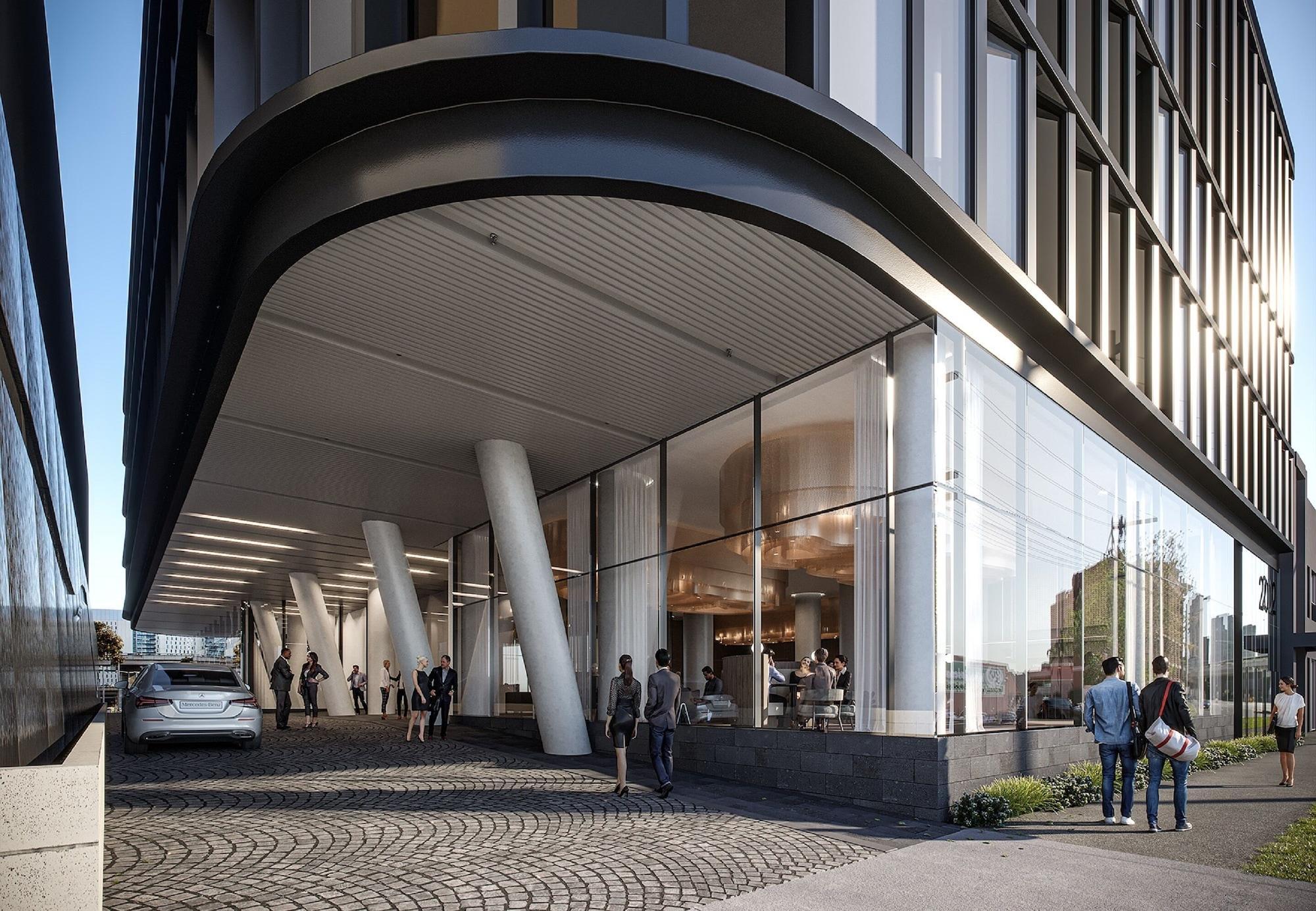 Oakwood Premier Melbourne Aparthotel Bagian luar foto The proposed entrance to the station