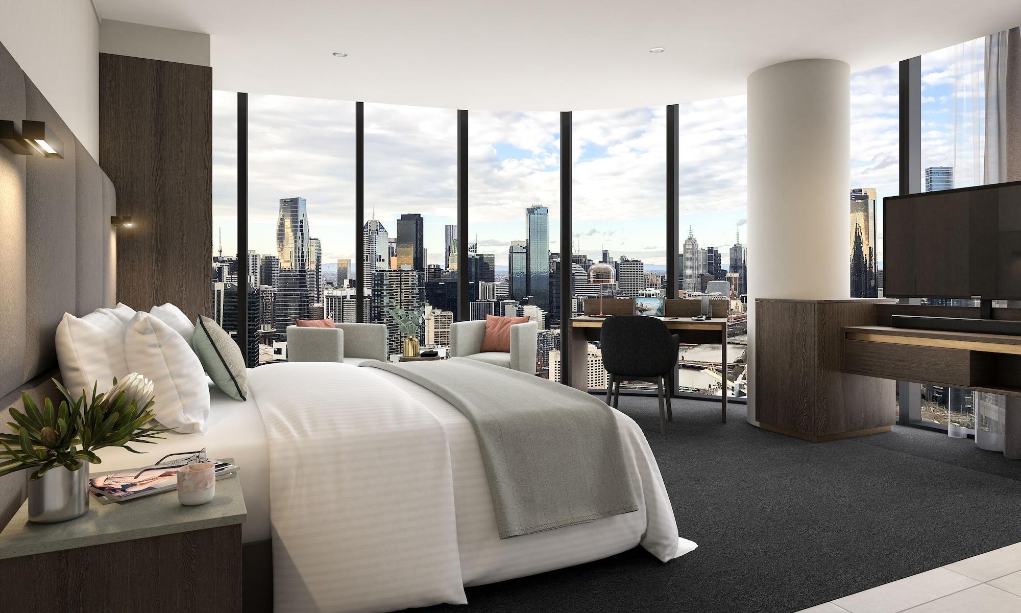 Oakwood Premier Melbourne Aparthotel Bagian luar foto A proposed room at the hotel