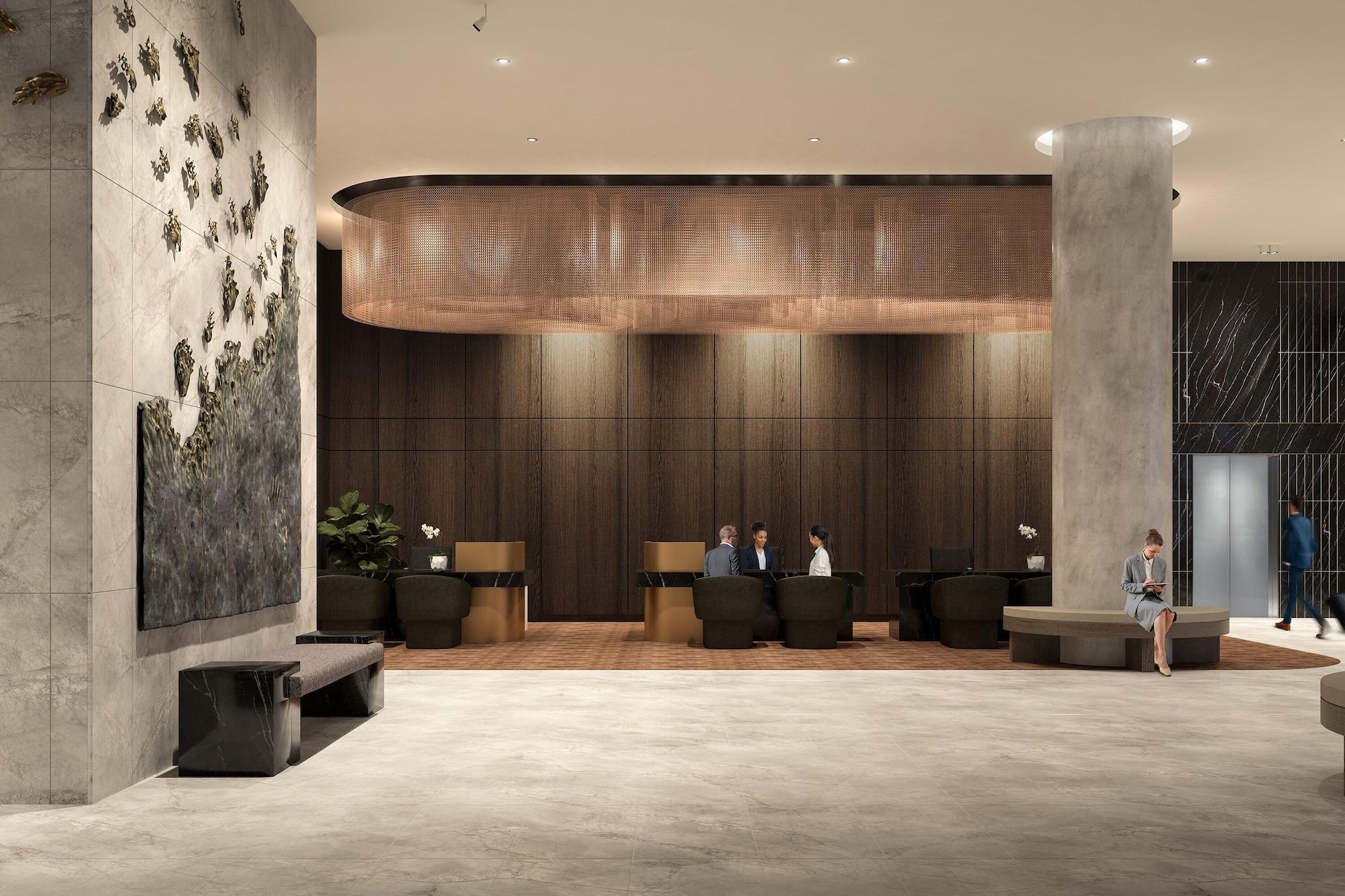 Oakwood Premier Melbourne Aparthotel Bagian luar foto The lobby of the hotel
